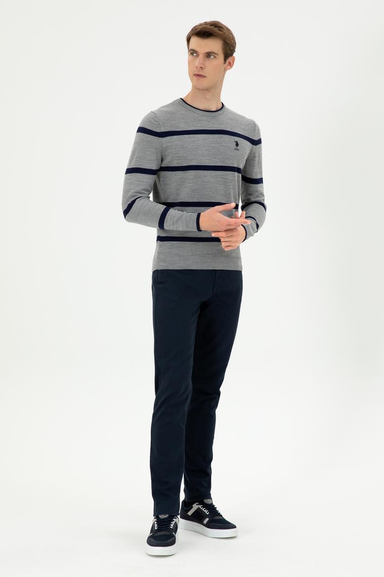 Erkek Lacivert Kanvas Pantolon