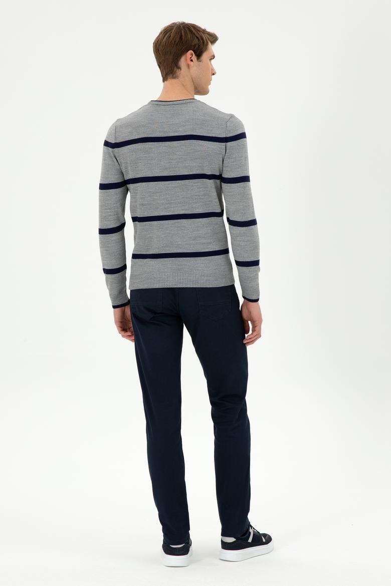 Erkek Lacivert Kanvas Pantolon - 50291156453