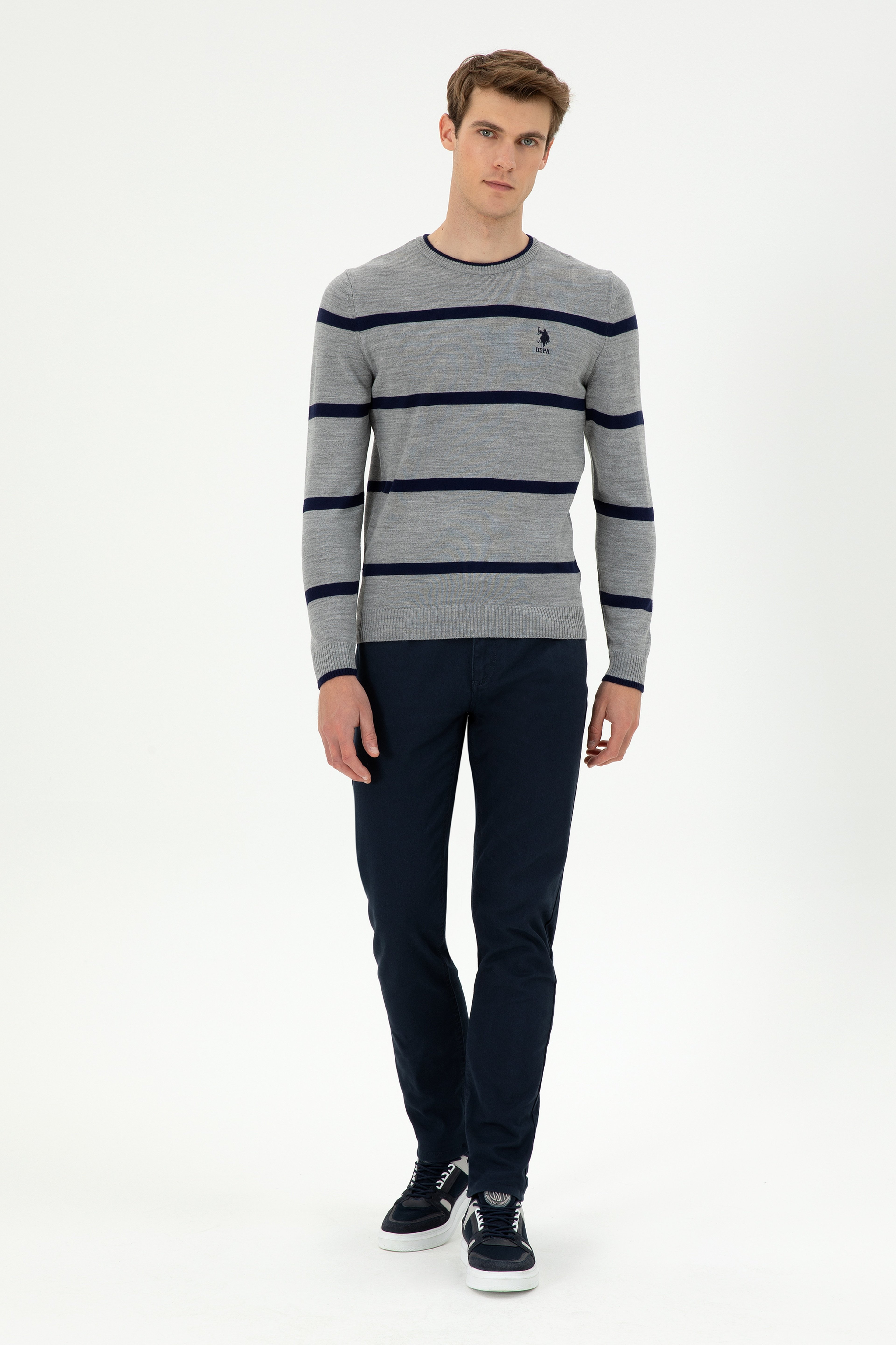 Erkek Slim Fit Lacivert Kanvas Pantolon - Image 3