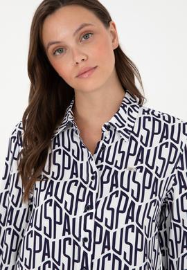 Kadın Lacivert Uzun Kollu Gömlek - 50292297023