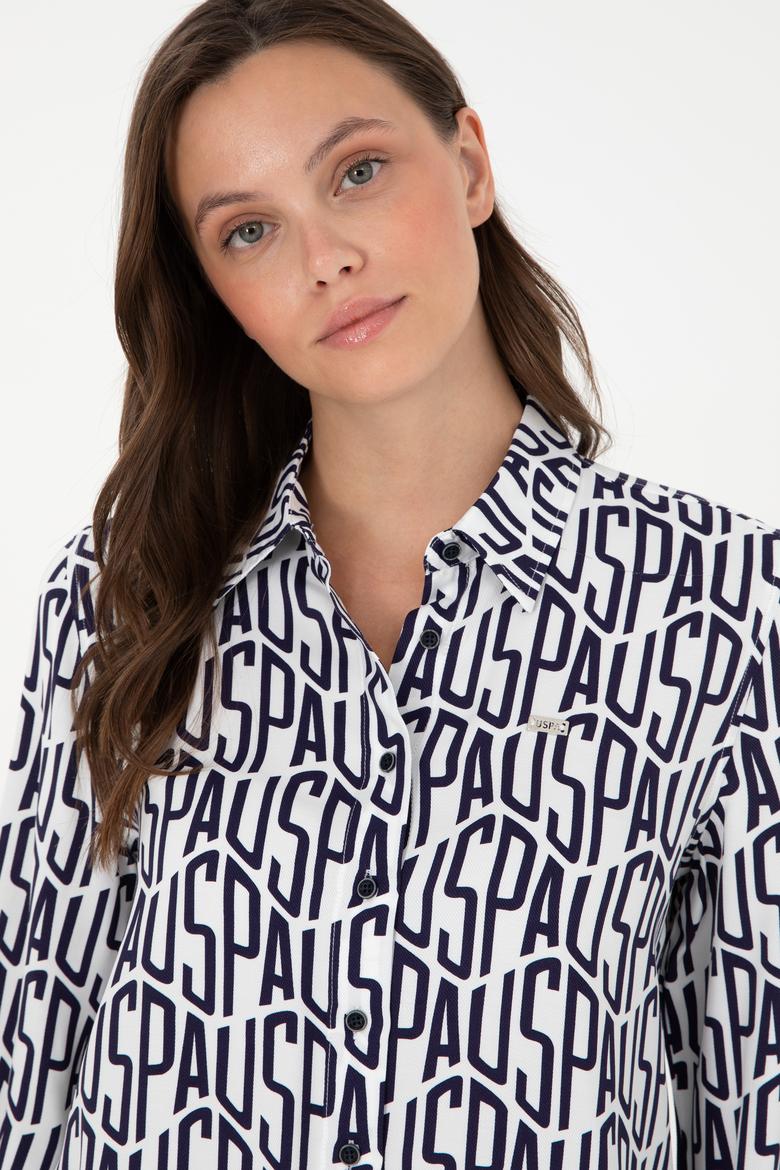 Kadın Lacivert Uzun Kollu Gömlek - 50292297023