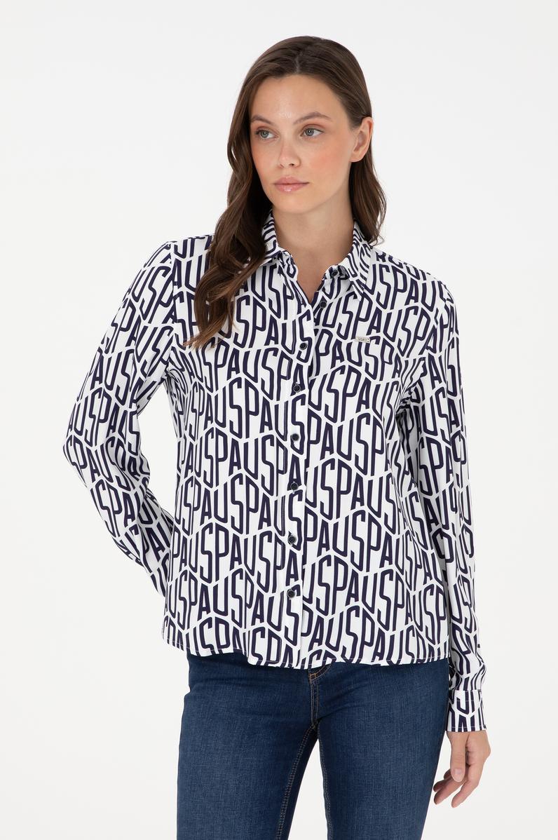 Kadın Lacivert Uzun Kollu Gömlek