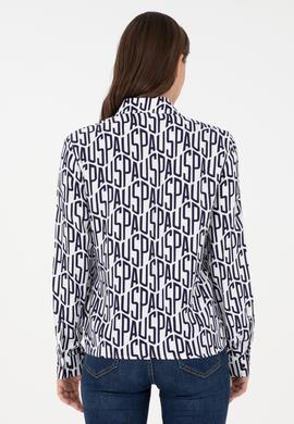 Kadın Lacivert Uzun Kollu Gömlek - 50292297023