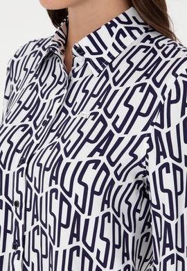 Kadın Lacivert Uzun Kollu Gömlek - 50292297023