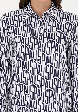 Kadın Lacivert Uzun Kollu Gömlek - 50292297023