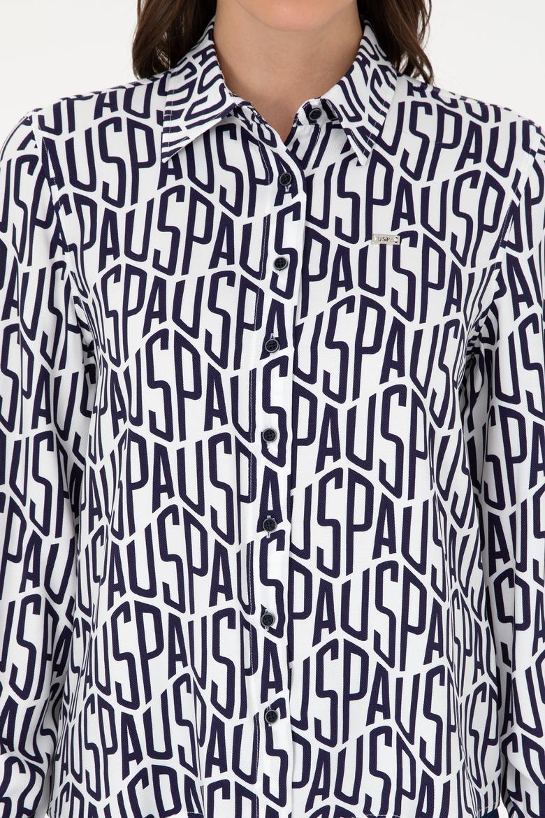 Kadın Lacivert Uzun Kollu Gömlek - 50292297023