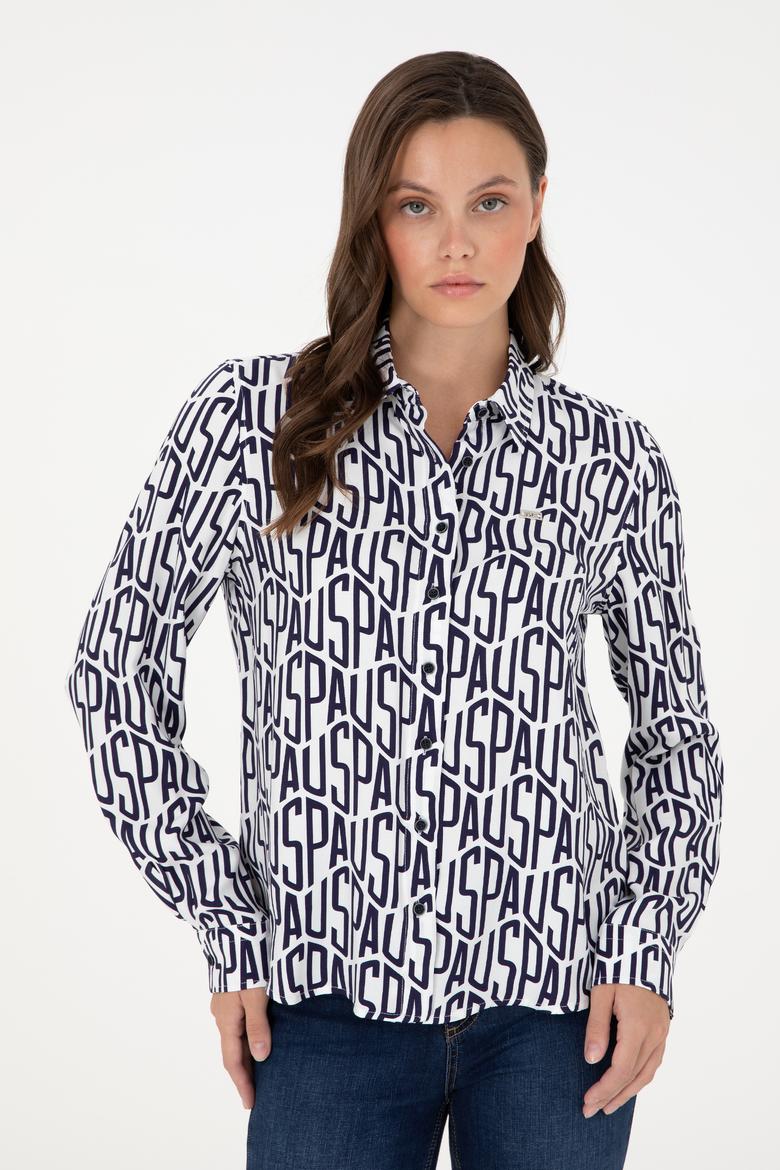 Kadın Lacivert Uzun Kollu Gömlek - 50292297023