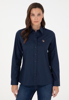 Kadın Lacivert Uzun Kollu Basic Gömlek - 50295710021