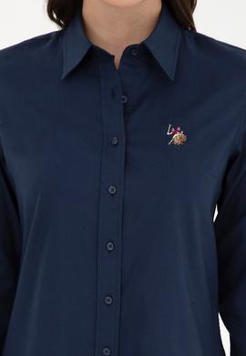 Kadın Lacivert Uzun Kollu Basic Gömlek - 50295710021