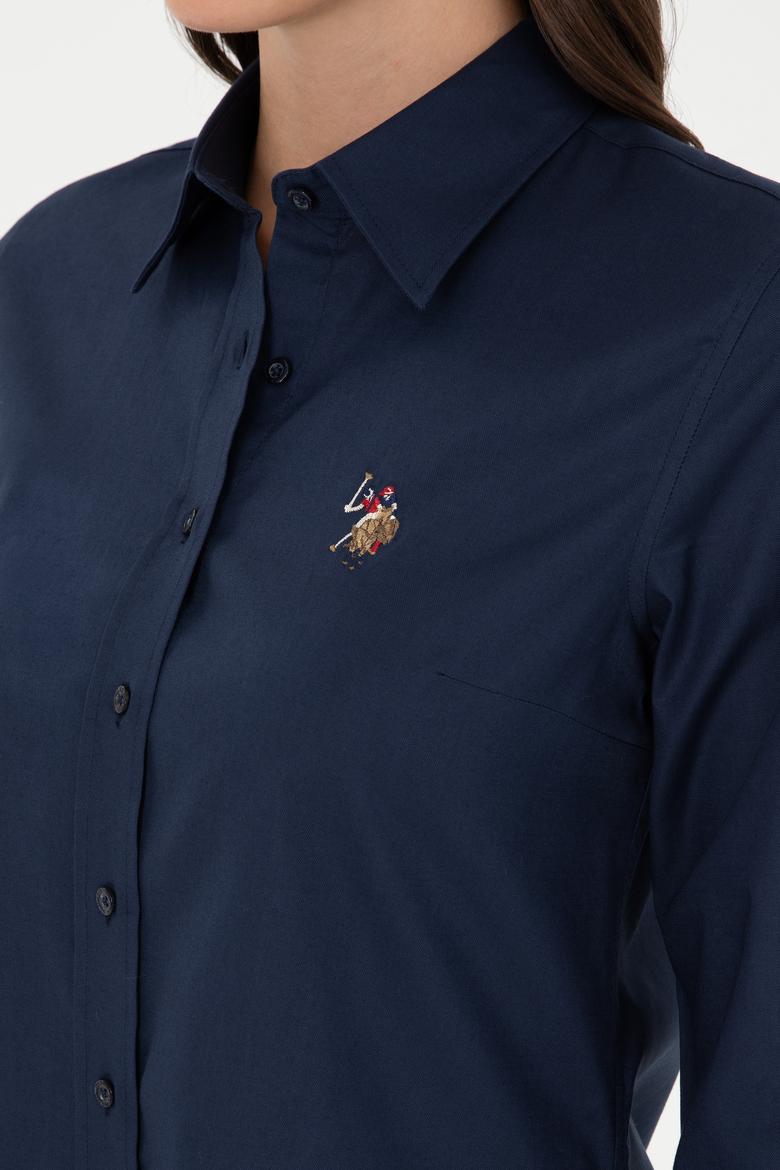 Kadın Lacivert Uzun Kollu Basic Gömlek - 50295710021