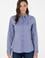 Kadın Mavi Uzun Kollu Basic Gömlek