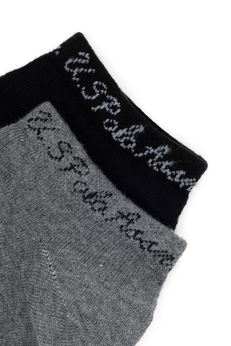 Kadın Gri Melanj Çorap - 50295778008