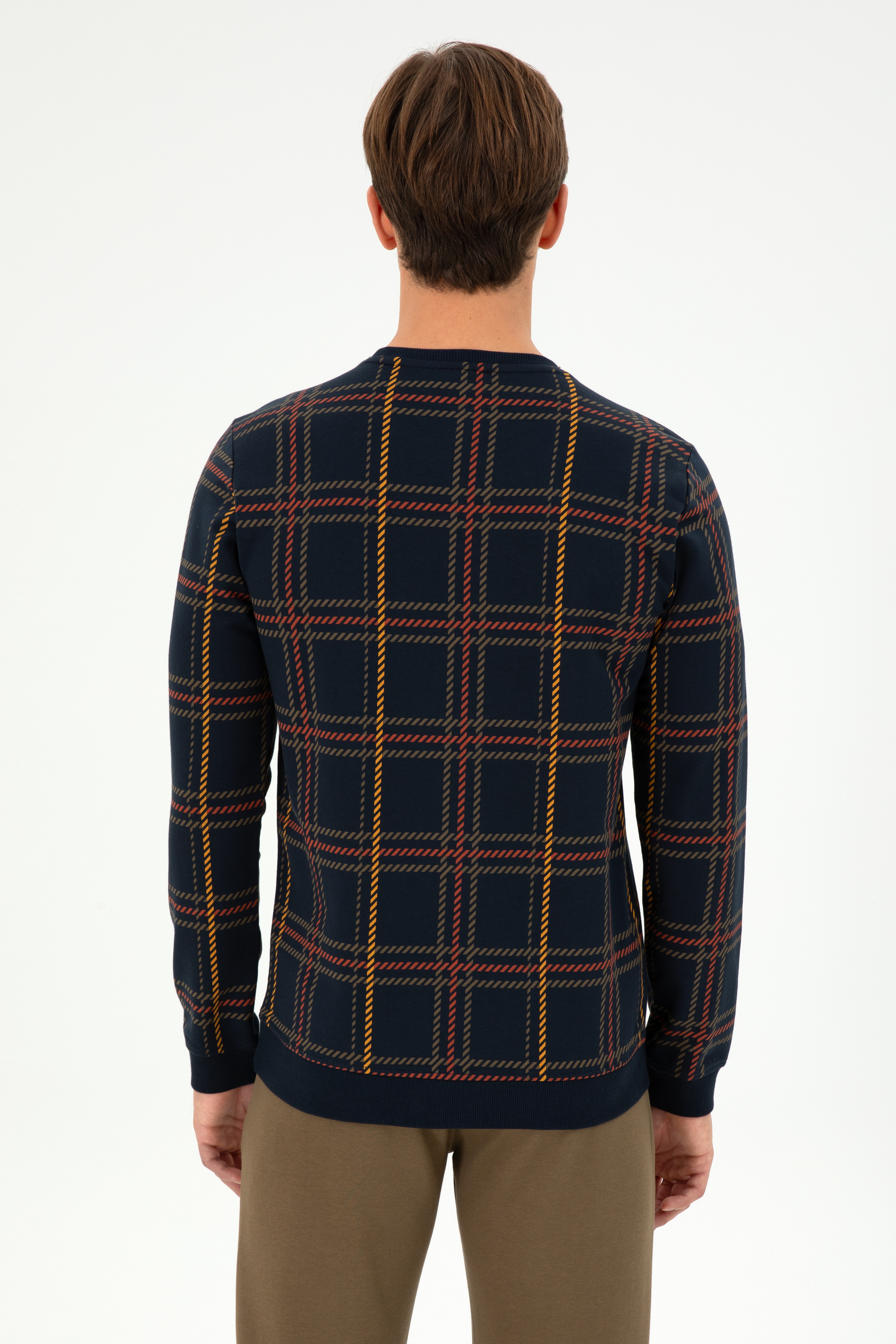Erkek Lacivert Sweatshirt - Image 5