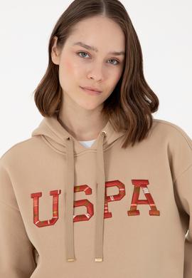 Kadın Kum Kapüşonlu Sweatshirt - 50298586013