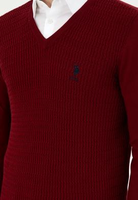 Erkek Bordo Basic Kazak - 50288879020