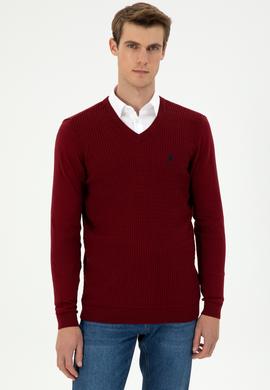 Erkek Bordo Basic Kazak - 50288879020