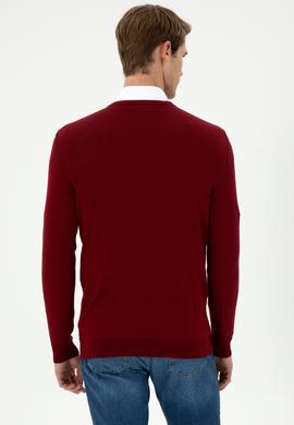 Erkek Bordo Basic Kazak - 50288879020