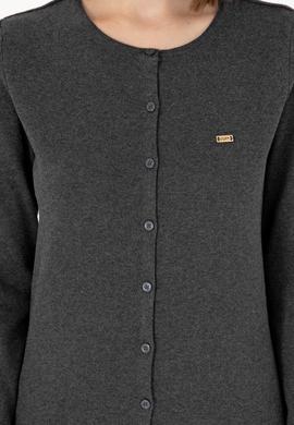 Kadın Antrasit Melanj Basic Triko Hırka - 50288996041