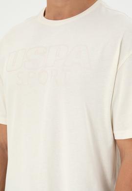 Erkek Comfort Fit Bisiklet Yaka Krem Tişört - 50290880008