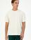 Erkek Comfort Fit Bisiklet Yaka Krem Tişört