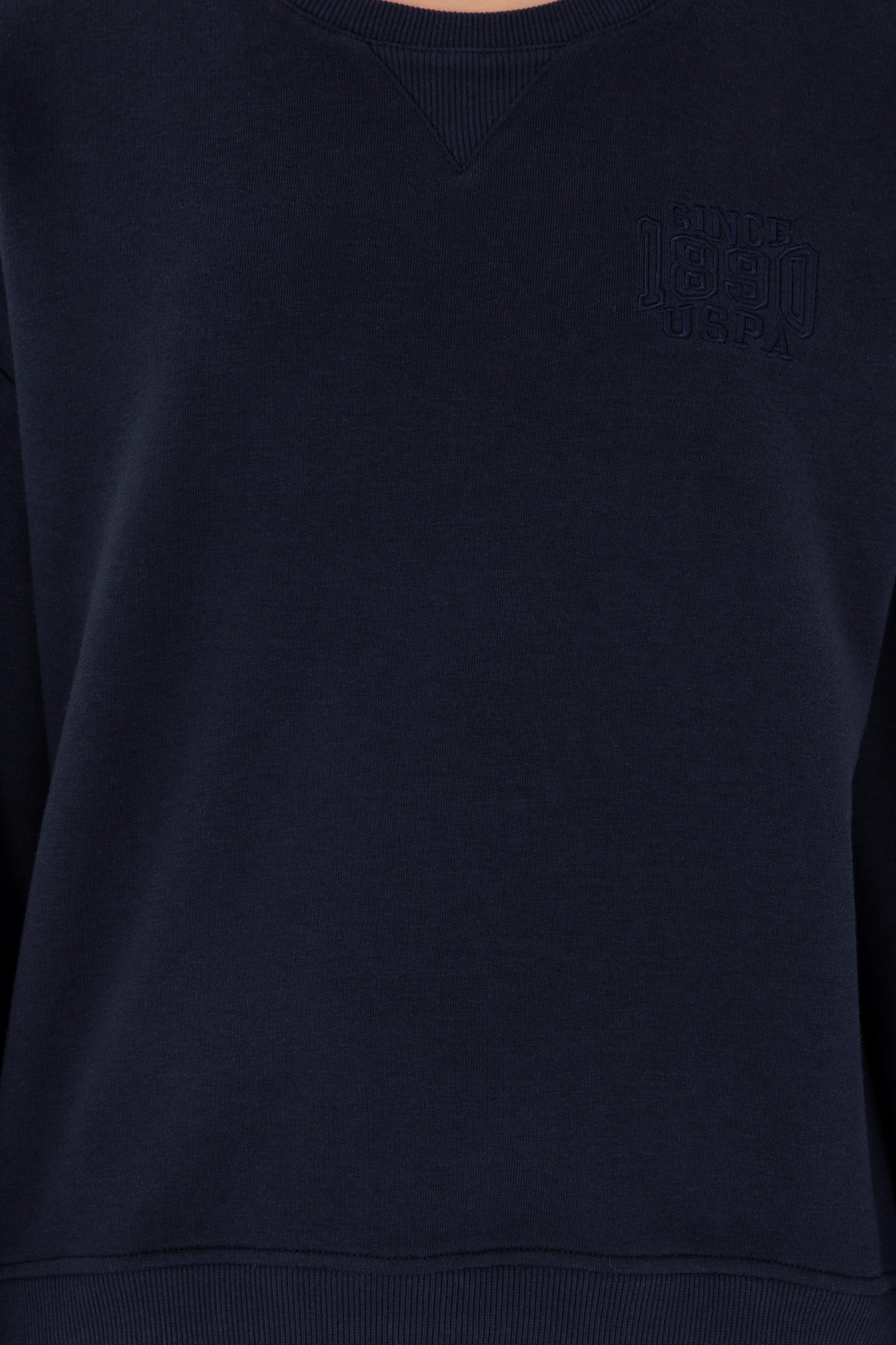 Kadın Lacivert Bisiklet Yaka Sweatshirt