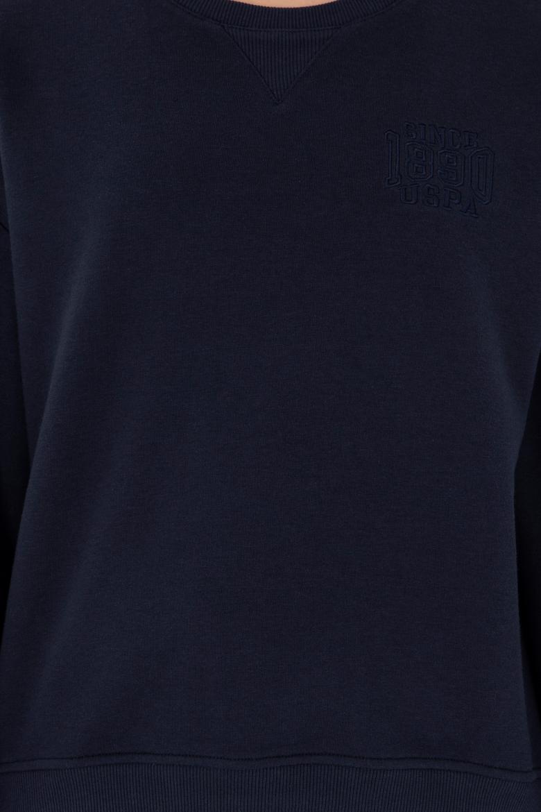 Kadın Lacivert Bisiklet Yaka Sweatshirt - 50291228015