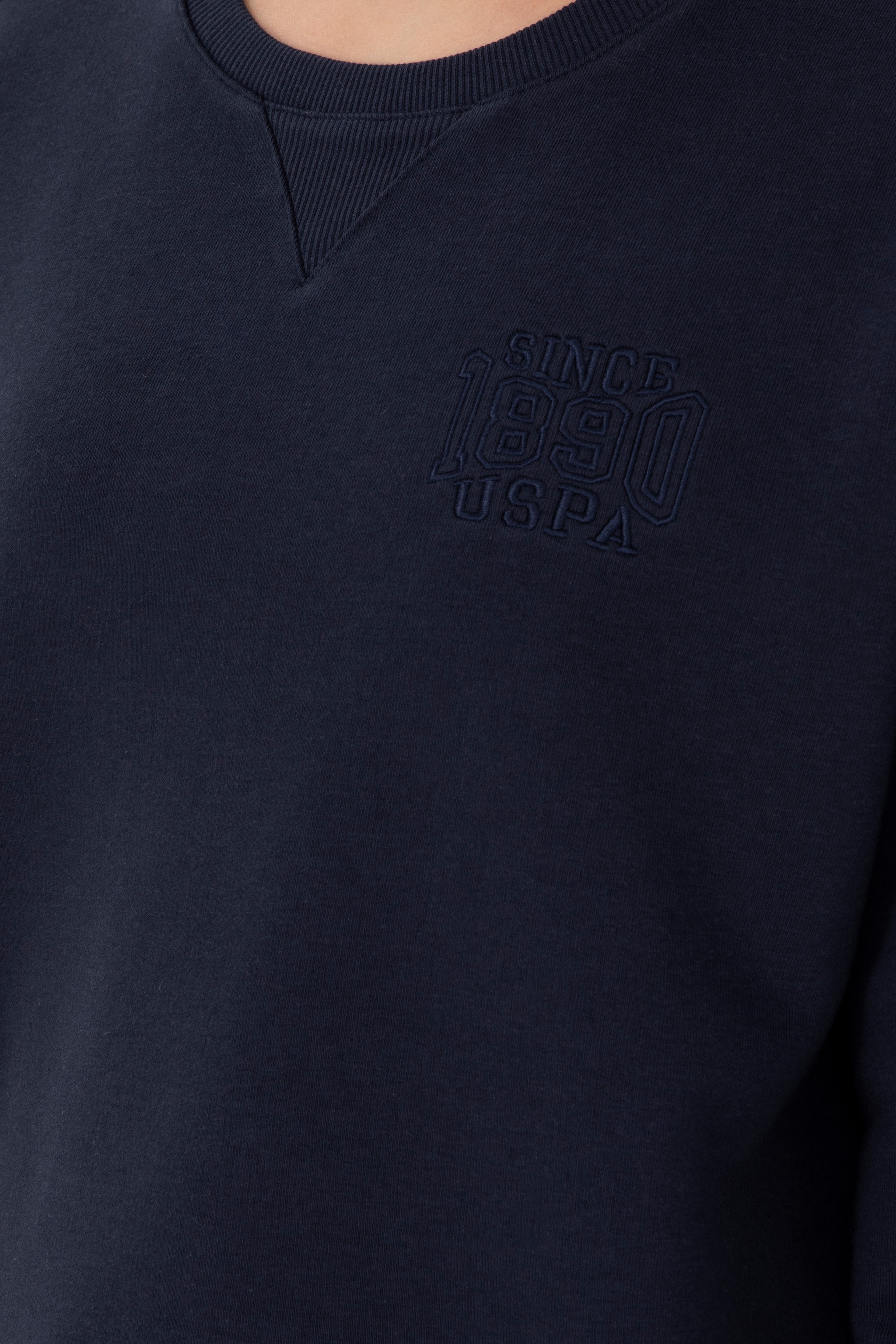 Kadın Lacivert Bisiklet Yaka Sweatshirt - Image 7