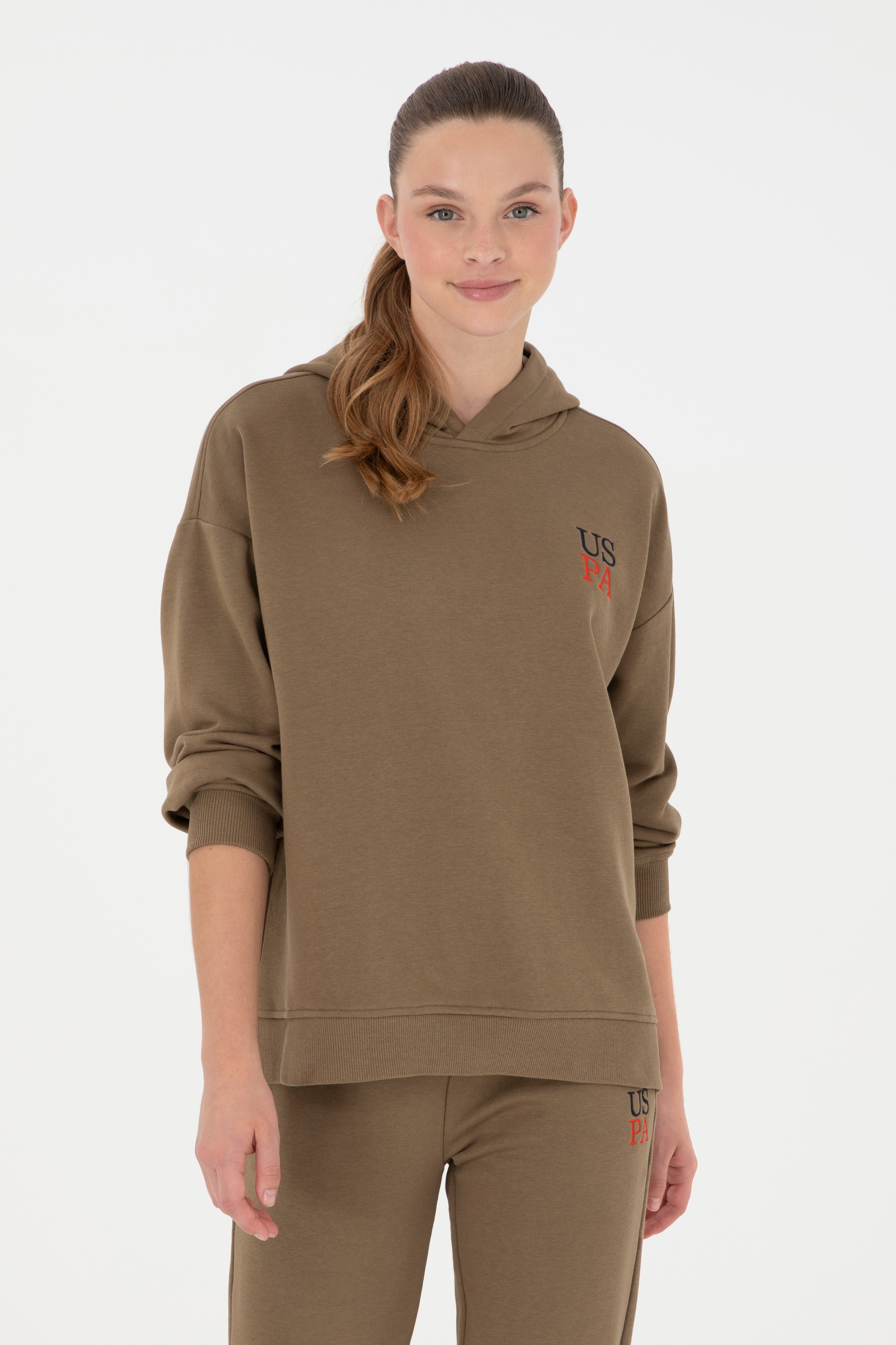Kadın Haki Sweatshirt - Image 1
