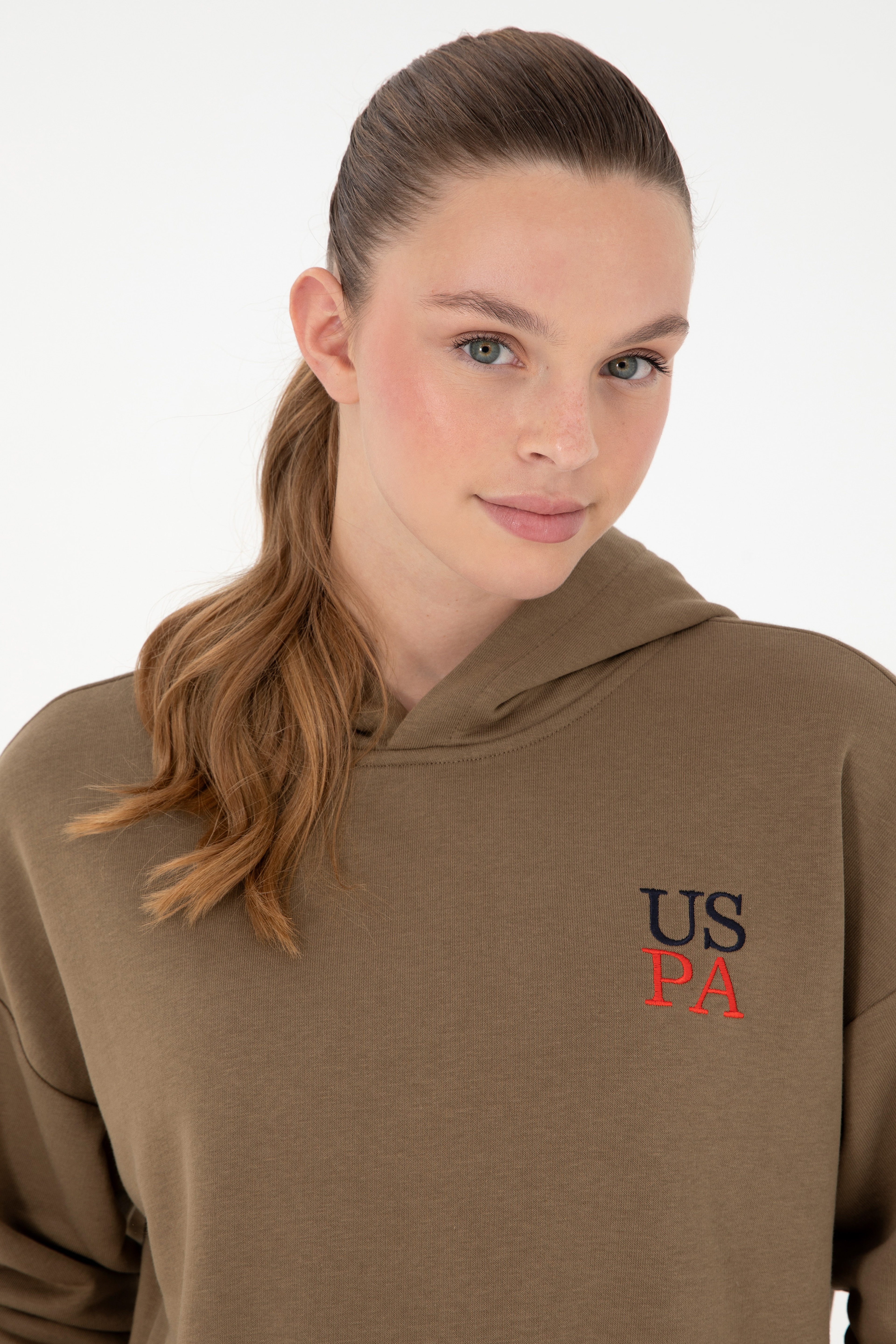 Kadın Haki Sweatshirt