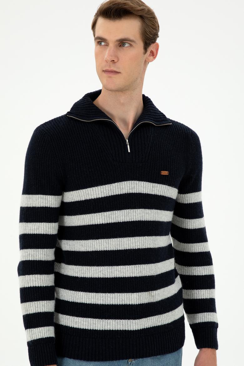 Erkek Lacivert Kazak - 50293125009