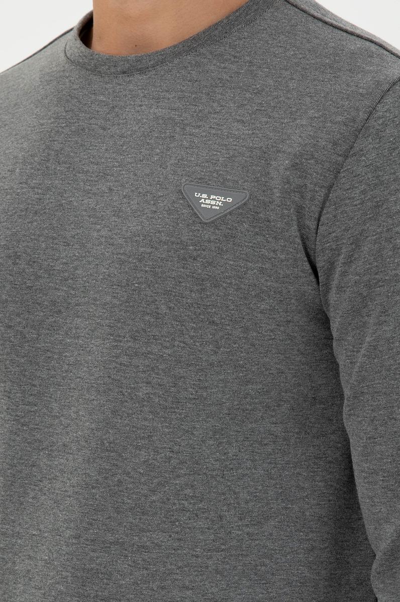 Erkek Regular Fit Bisiklet Yaka Antrasit Melanj Sweatshirt