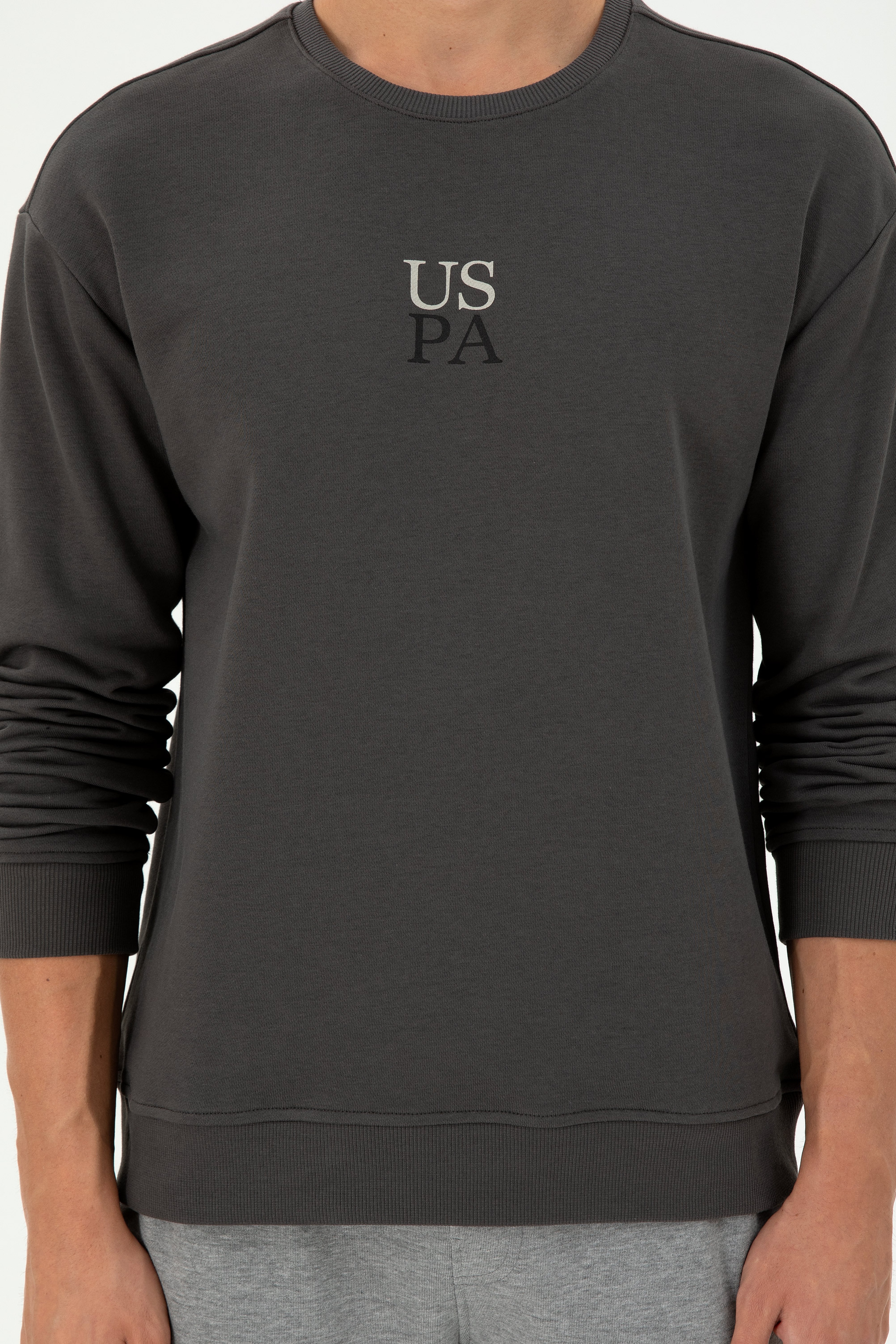 Erkek Antrasit Basic Sweatshirt