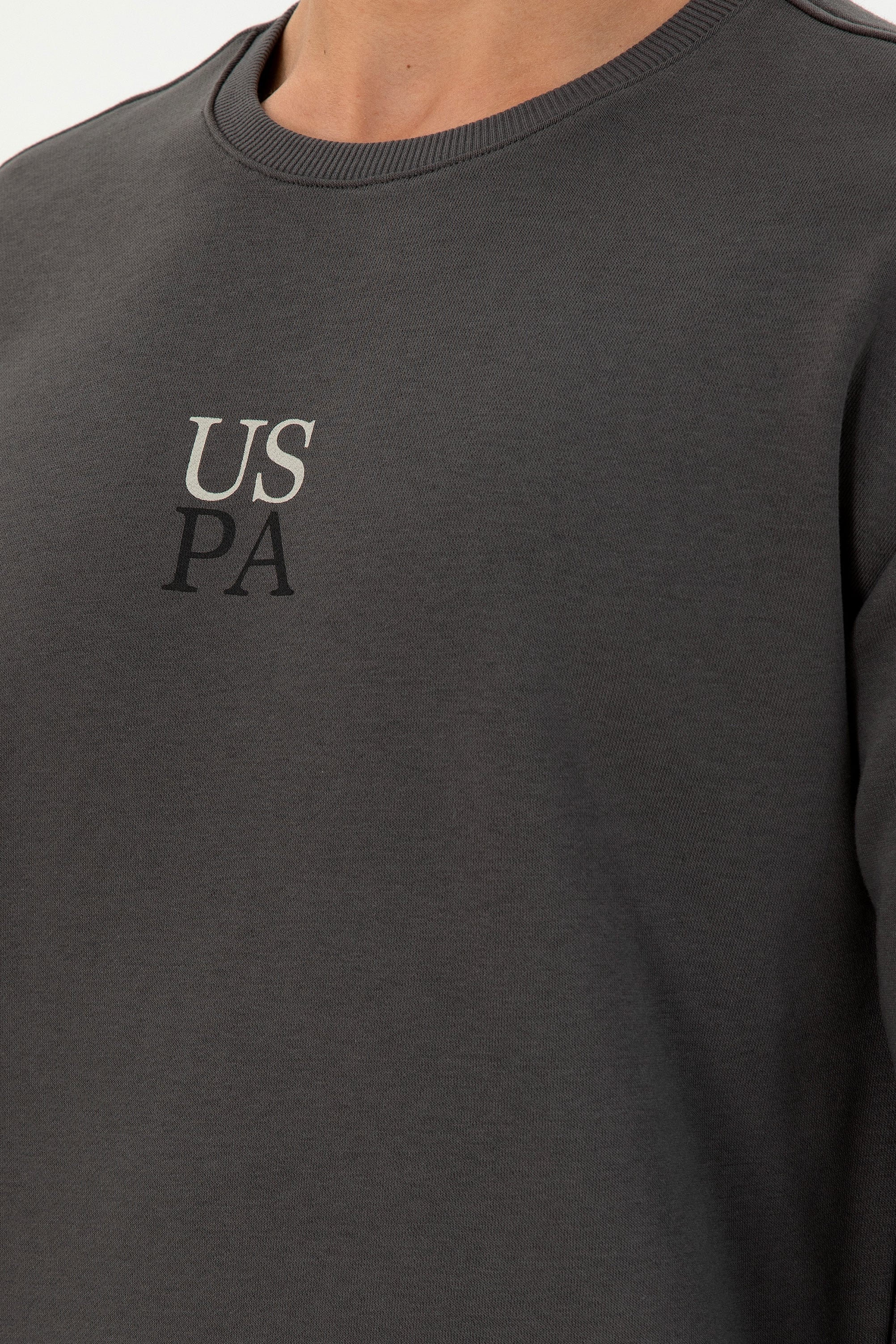 Erkek Antrasit Basic Sweatshirt - Image 7