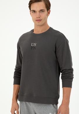 Erkek Antrasit Basic Sweatshirt - 50293420019