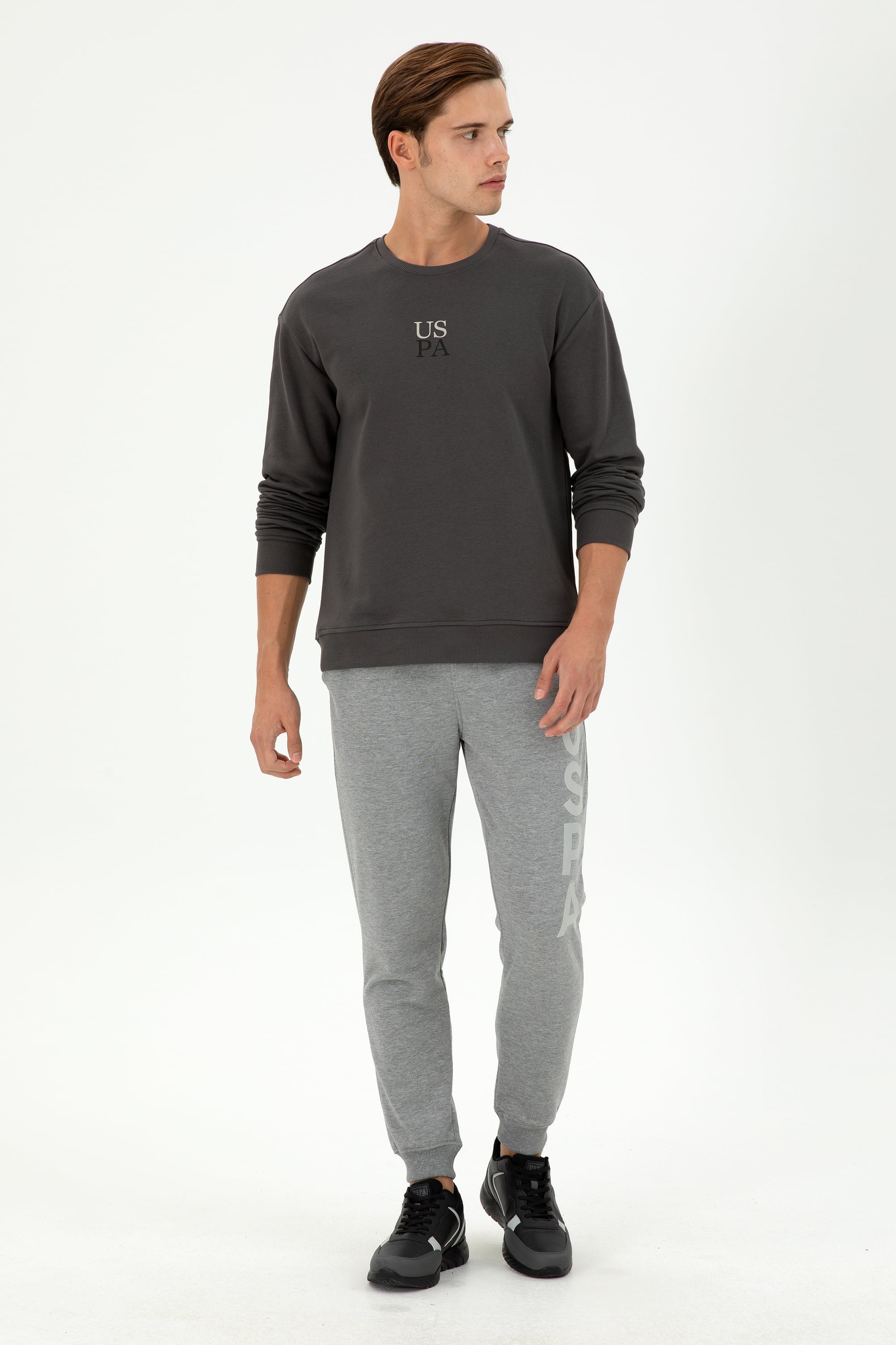 Erkek Antrasit Basic Sweatshirt - Image 4
