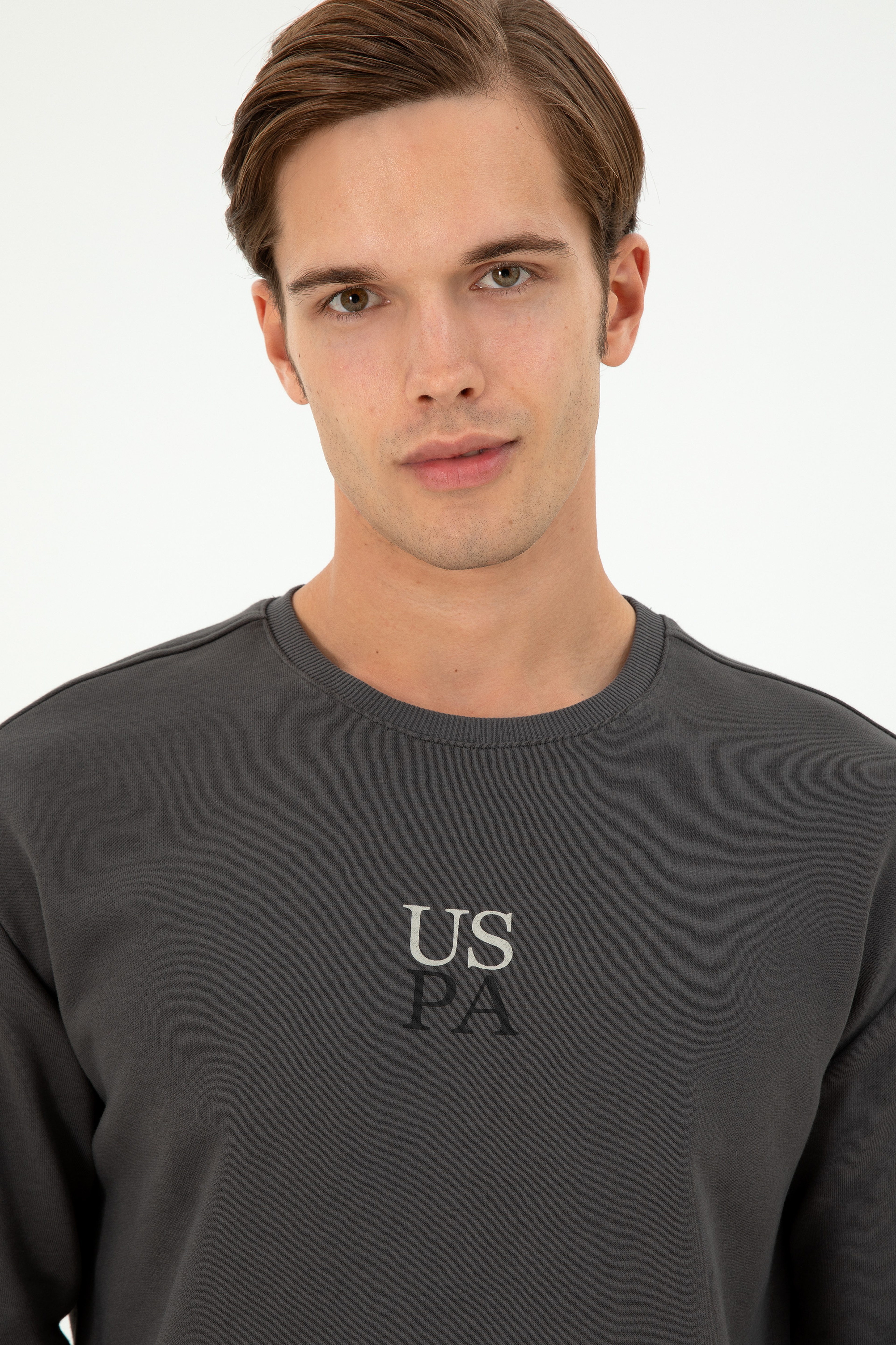 Erkek Antrasit Basic Sweatshirt