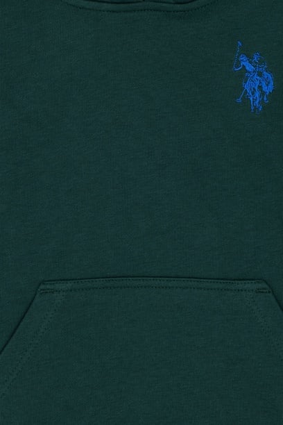 Erkek Çocuk Koyu Yeşil Basic Sweatshirt