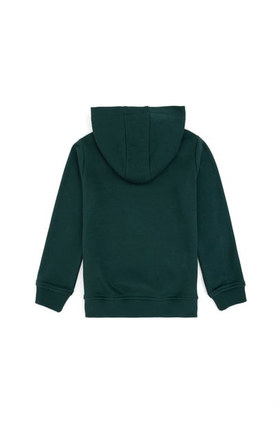Erkek Çocuk Koyu Yeşil Basic Sweatshirt