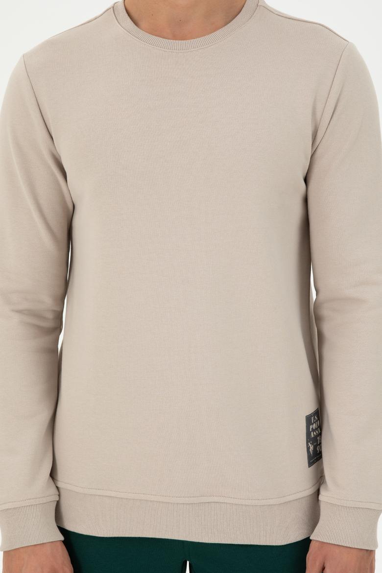Erkek Regular Fit Bisiklet Yaka Taş Sweatshirt - 50293471007