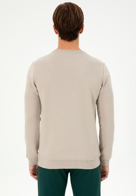 Erkek Regular Fit Bisiklet Yaka Taş Sweatshirt - 50293471007