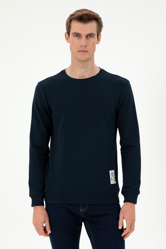 Erkek Regular Fit Bisiklet Yaka Lacivert Sweatshirt