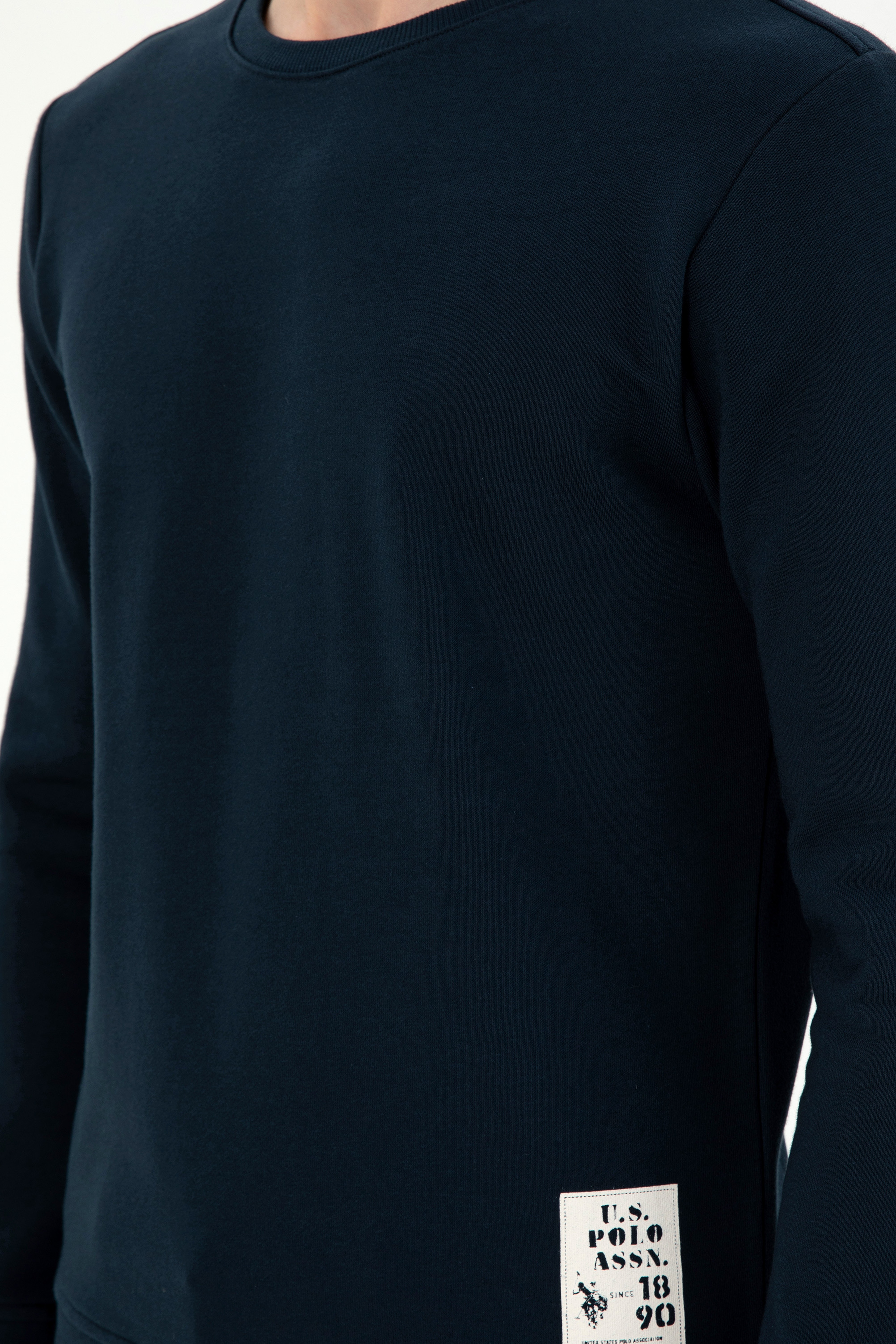 Erkek Regular Fit Bisiklet Yaka Lacivert Sweatshirt - Image 7