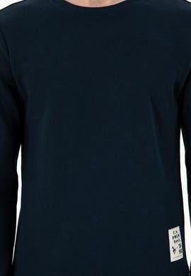 Erkek Regular Fit Bisiklet Yaka Lacivert Sweatshirt - 50293471028