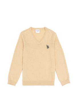 Kız Çocuk Kum V Yaka Basic Kazak - 50294198070