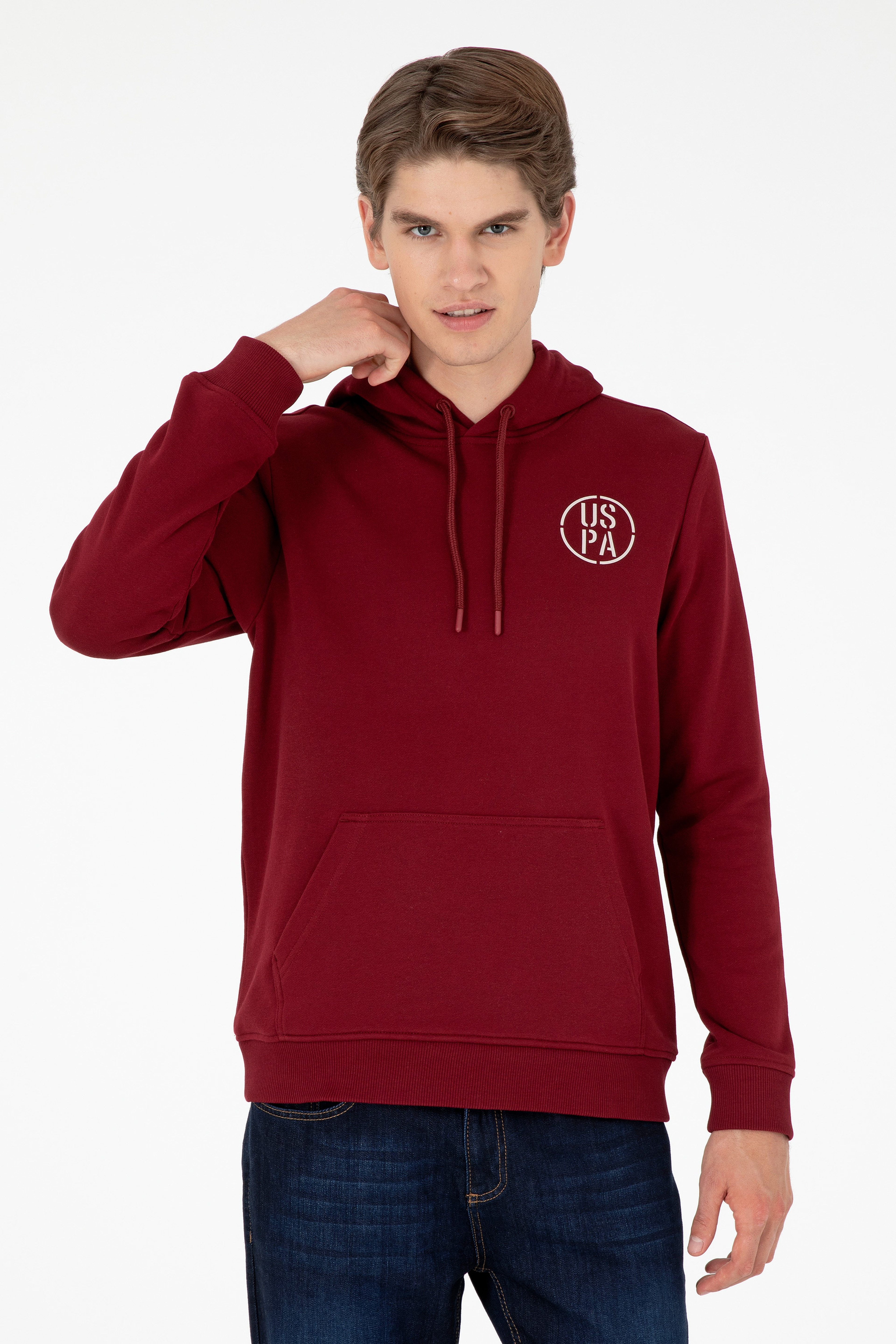 Erkek Bordo Sweatshirt - Image 1