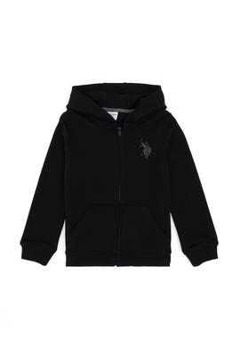 Erkek Çocuk Siyah Basic Fermuarlı Sweatshirt - 50293536017