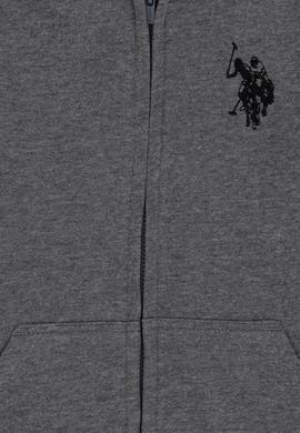 Erkek Çocuk Antrasit Melanj Basic Fermuarlı Sweatshirt - 50293536061