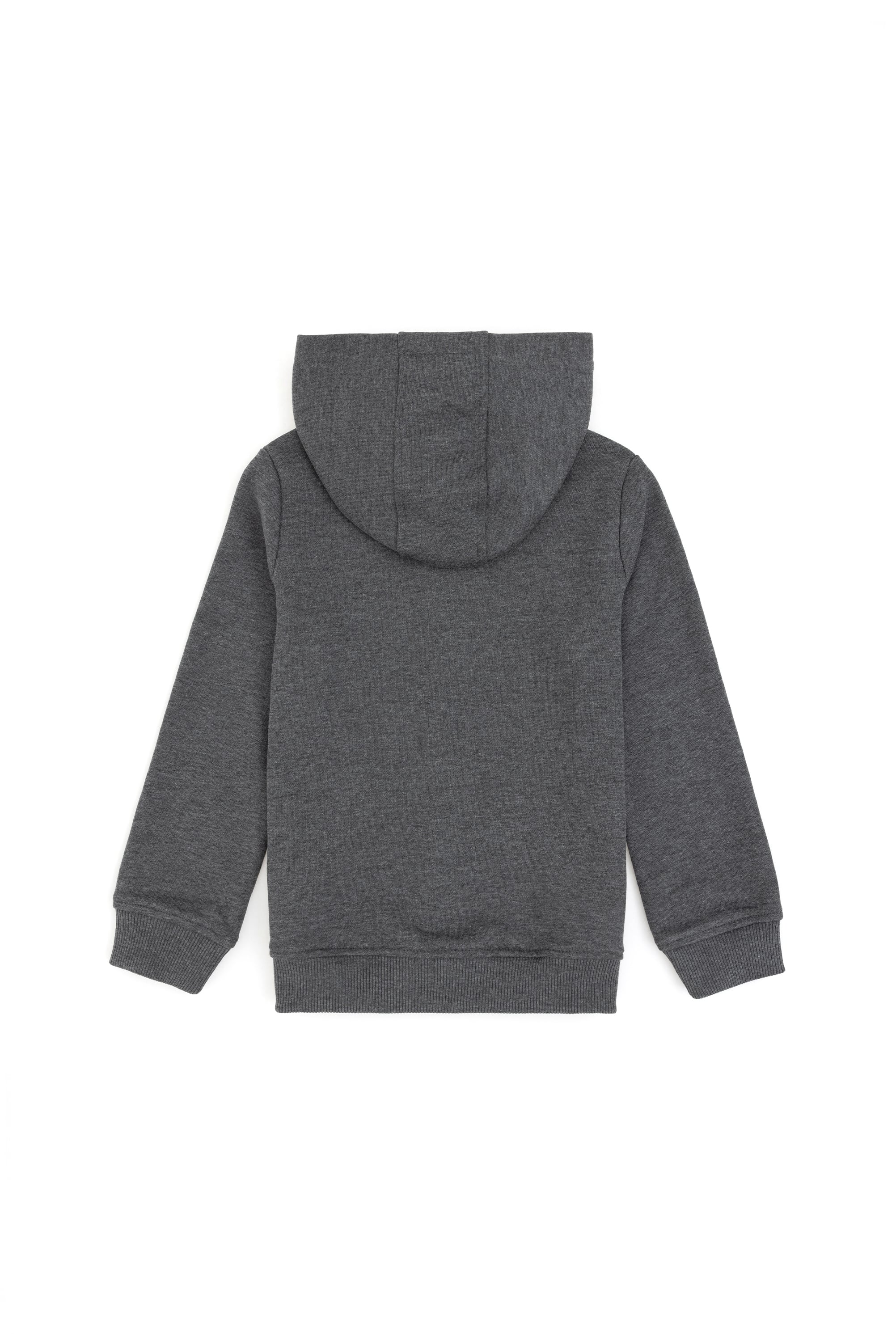 Erkek Çocuk Antrasit Melanj Basic Fermuarlı Sweatshirt - Image 4