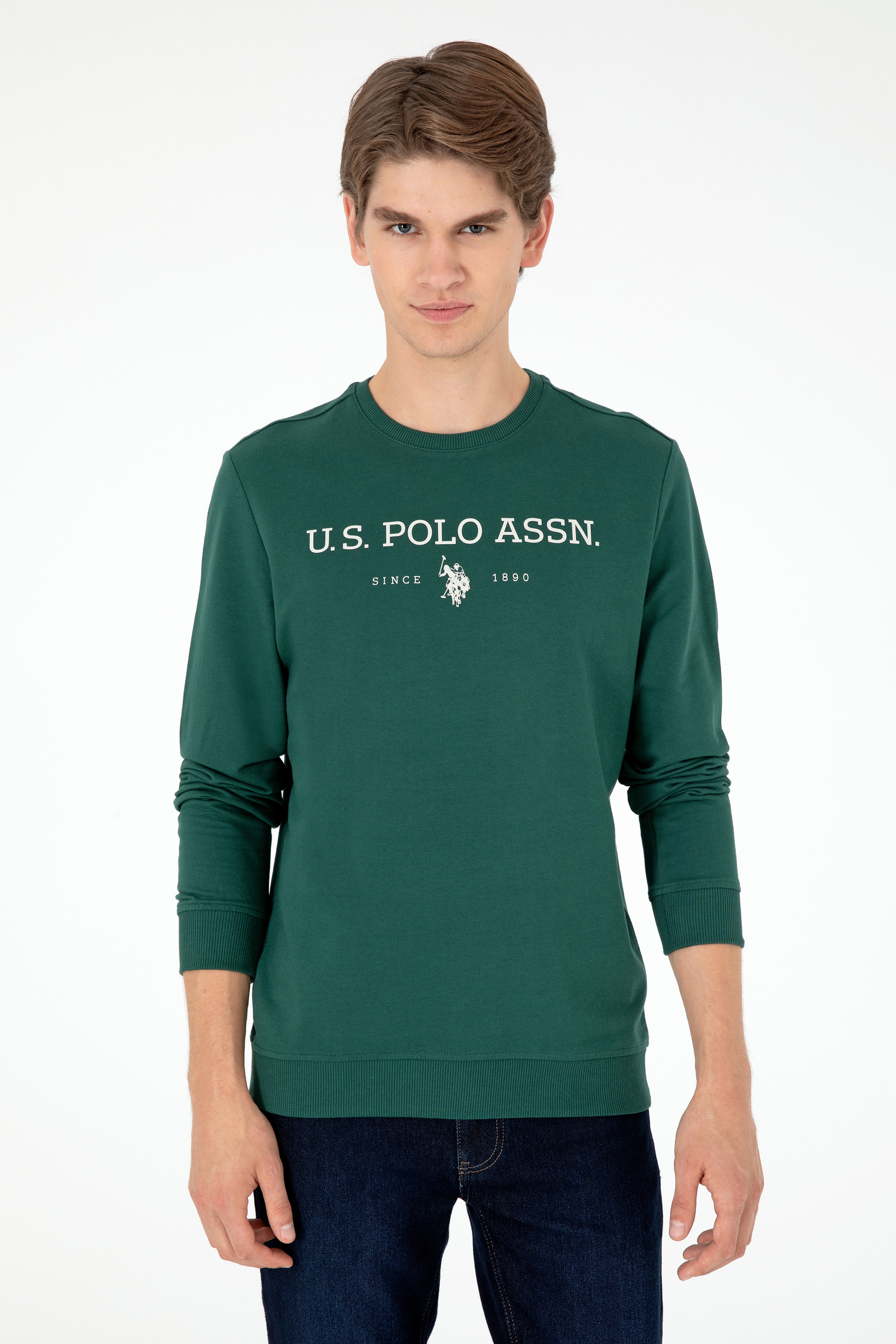 Erkek Koyu Yeşil Sweatshirt - Image 3