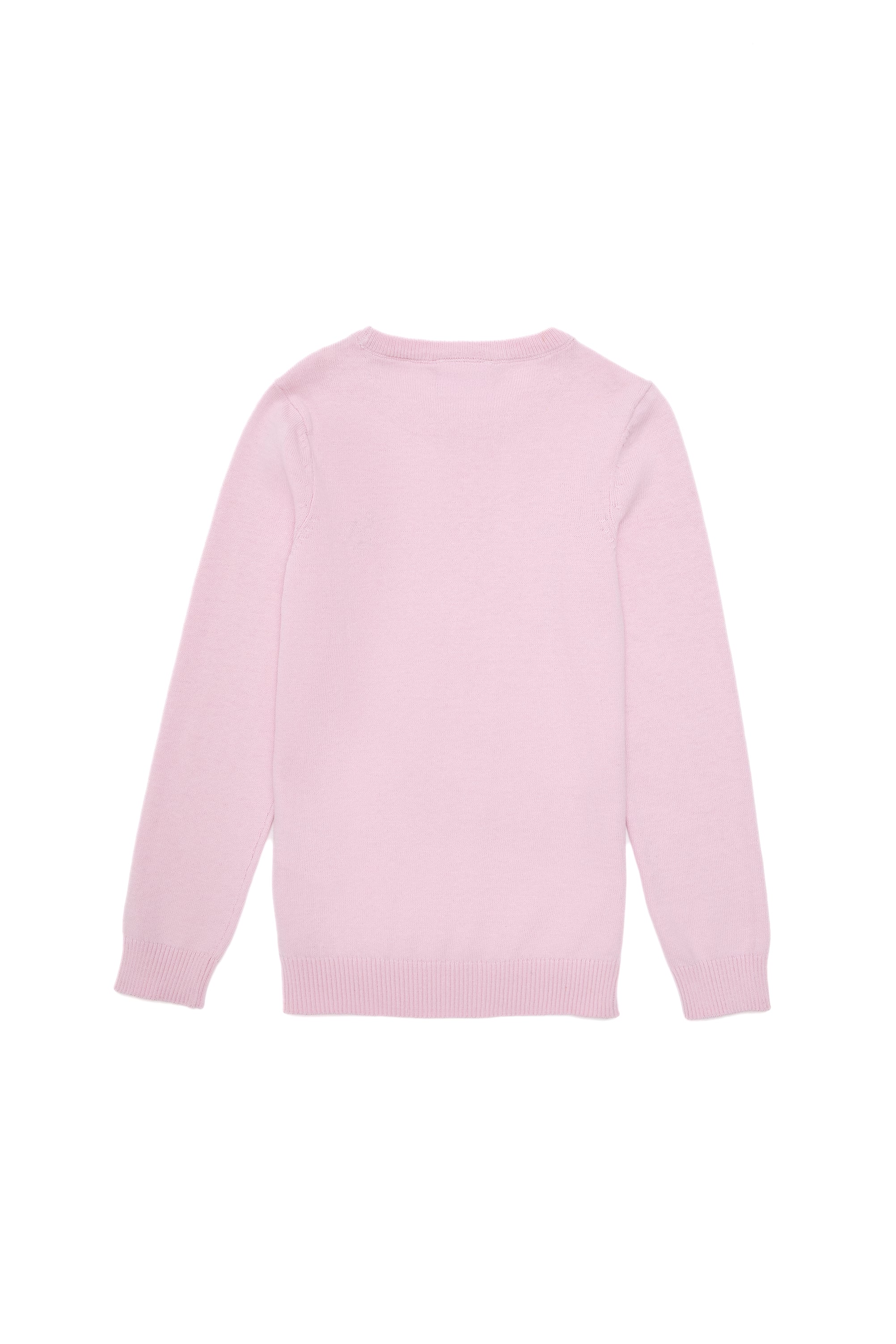 Kız Çocuk Pembe Bisiklet Yaka Basic Kazak - Image 3